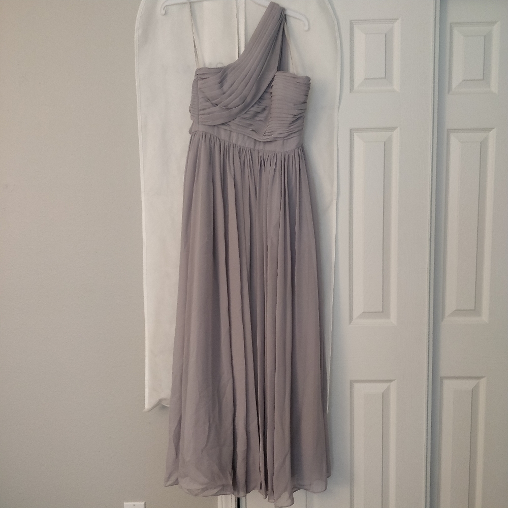 WEDDINGTON WAY LIGHT GREY ONE SHOULDER DRESS